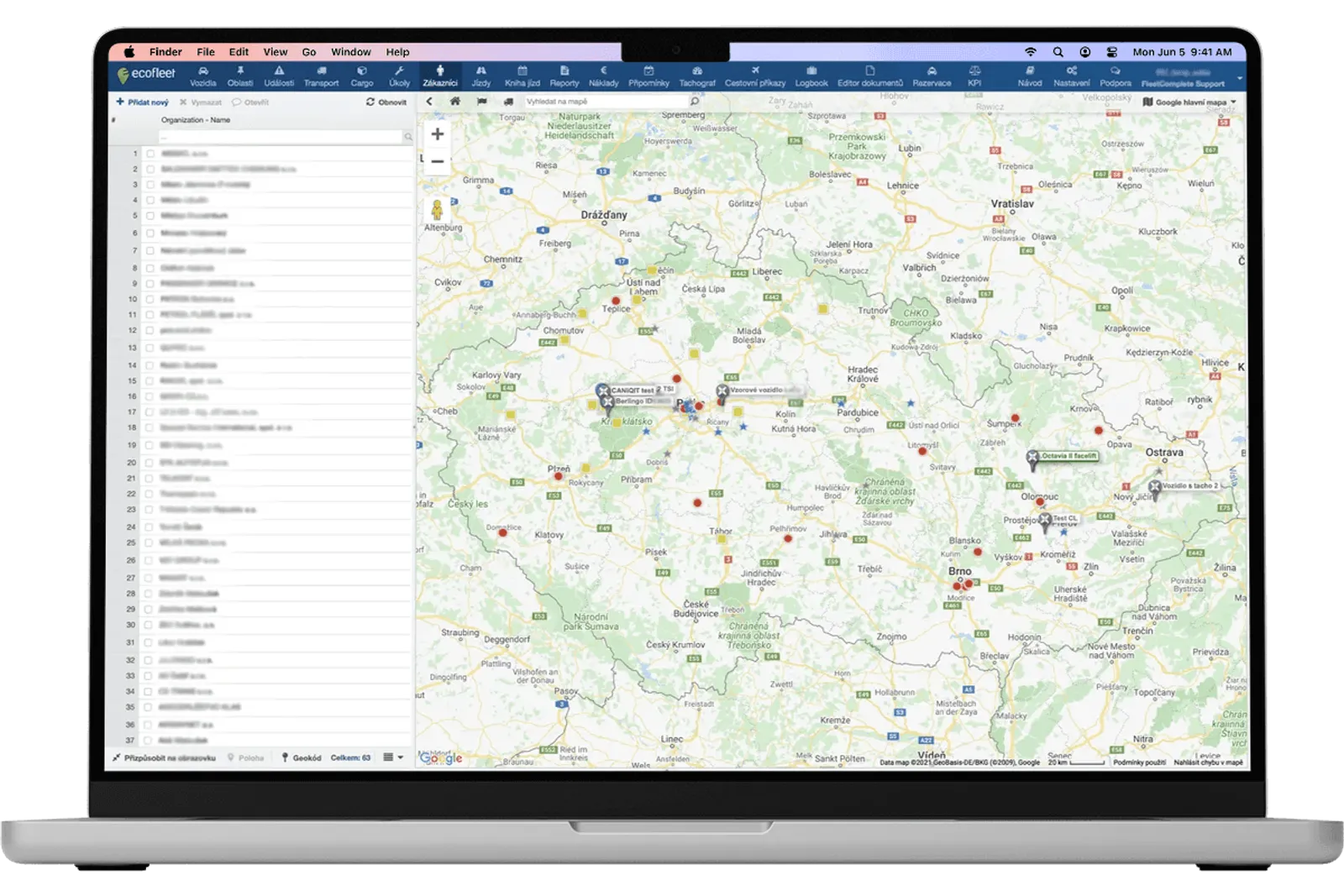 Zákazníci/body zájmu/POI