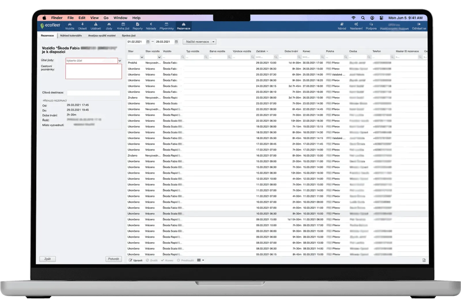 Firemní car sharing software pro efektivní správu vaší flotily 